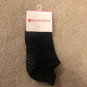 black pure barre ankle socks